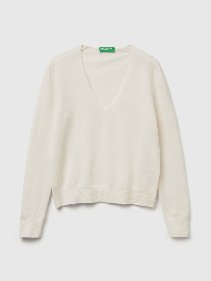 V NECK SWEATER L/S Women image number 4